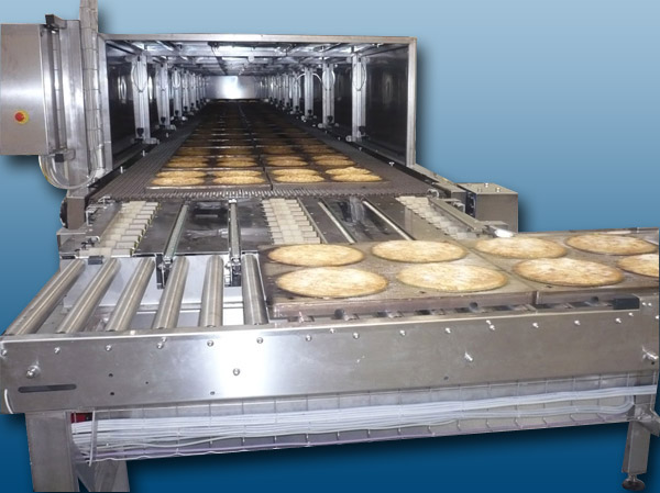 Linee di movimentazione e carico/scarico teglie per prodotti da forno
